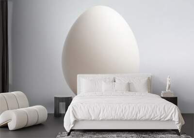 White egg isolated on white background Wall mural