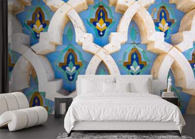 Moroccan tile with traditional patterns, Colorful Moroccan tiles  Wall mural