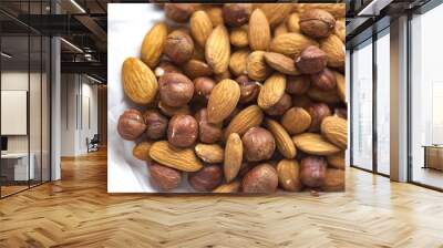 Nuts mix almond and hazelnut Wall mural