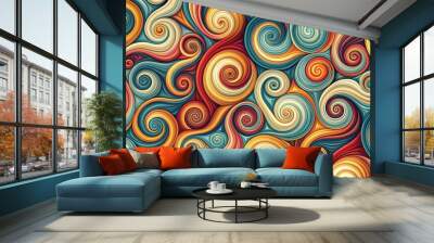 Abstract pattern of swirl , abstract, design, background, texture, artistic, digital, artistic, creativity, art, swirl, spiral Wall mural