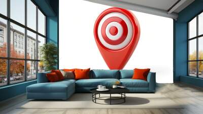 Location pin, isolated on white background Wall mural