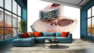 Uncooked slices Ilish Fish Wall mural