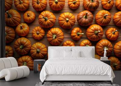 spooky, fall, Pumpkin, background, seasonal, abstract, Jack-o'-lantern, texture, festive., Halloween, design, Halloween Pumpkin abstract background pattern taken from a high angle view Wall mural