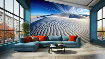 White wavy hills with grey background Wall mural