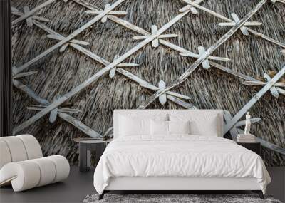 Old traditional roof pattern design background Wall mural