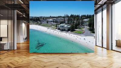 Aerial photo of Cottesloe Beach in Perth, Australia Wall mural