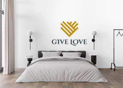 best original logo designs inspiration and concept for giving hope love charity by sbnotion  Wall mural