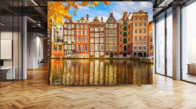 Old buildings in Amsterdam Wall mural