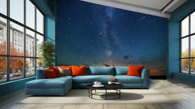 stars sky and milky way at night Wall mural