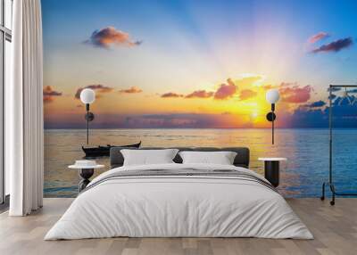 sunrise over ocean Wall mural