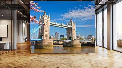 Tower bridge at spring, London Wall mural