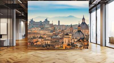 View of Rome from Castel Sant'Angelo Wall mural