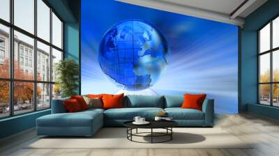 blue business background Wall mural