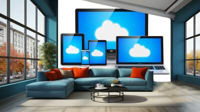 Cloud computing concept Wall mural