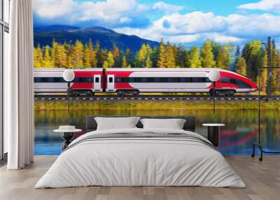 high speed train Wall mural