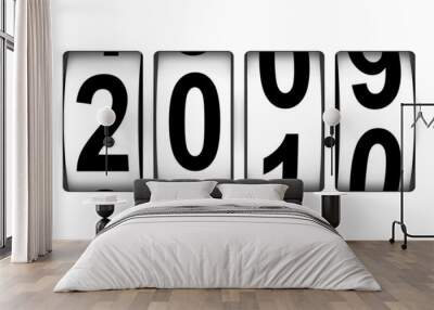 new year counter Wall mural