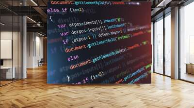 Programming source code abstract background Wall mural