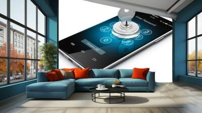 Smartphone or mobile phone security concept Wall mural