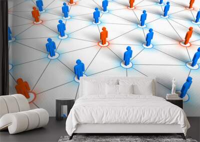 Social network concept Wall mural