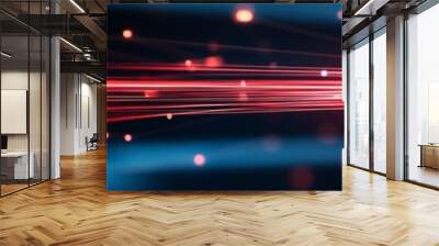 Vivid laser beam emitting from a futuristic device, showcasing cutting-edge technology and dynamic light patterns. Wall mural