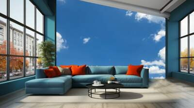 blue sky High angle air background Wall mural