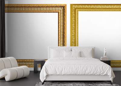 gold picture frame isolated Wall mural