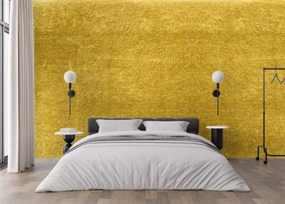 Shiny yellow leaf gold foil texture Wall mural