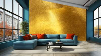 shiny yellow leaf gold foil texture Wall mural