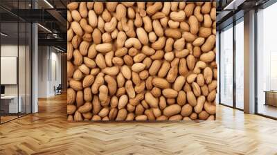 Peanuts background, top view, generative AI Wall mural