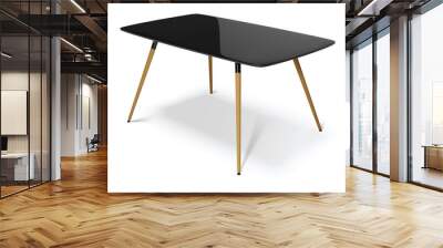 black table with wooden legs, vector illustration Wall mural