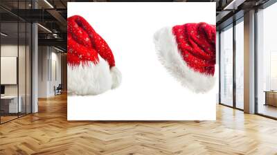 Santa red hat isolated on transparent background.
 Wall mural