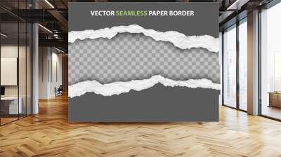 seamless torn paper edges, vector illustration Wall mural