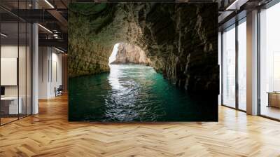 inside a gargano sea cave in Puglia Wall mural