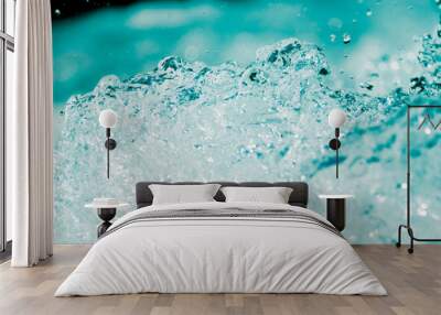 abstract background. water wave with splashes Wall mural