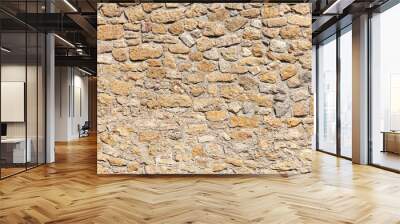 Ancient brick wall made of stone as an abstract background. Wall mural