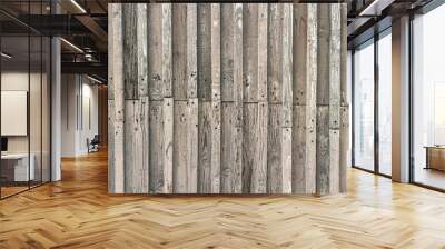 Boards on an old wooden fence as an abstract background. Texture Wall mural