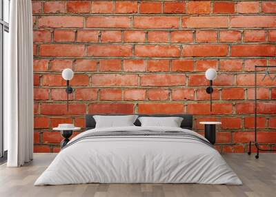 Cobbles of red brick as an abstract background Wall mural