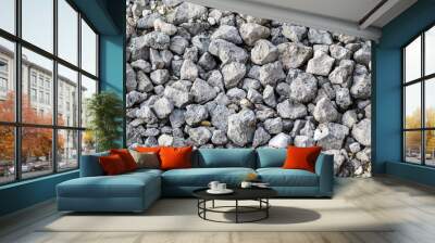 Crushed stone as an abstract background. Wall mural