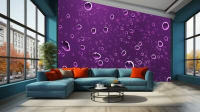 Drops of water on glass Wall mural