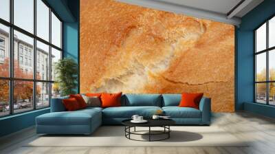 Rusty crust of bread as a background. Wall mural