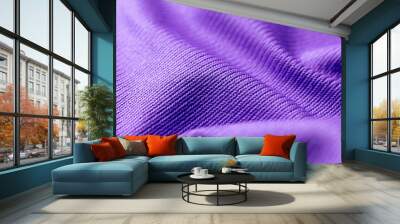 Violet fabric as abstract background. Wall mural