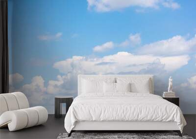 White clouds on a blue sky Wall mural