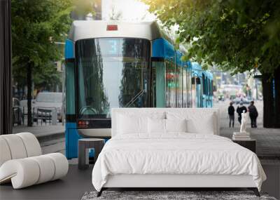 A hydrogen fuel cell tram concept Wall mural