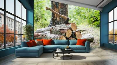 wood in the forest Wall mural