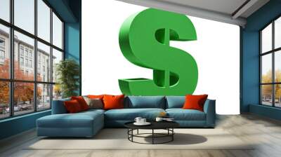 green dollar sign side Wall mural