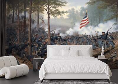 american civil war generative ai Wall mural