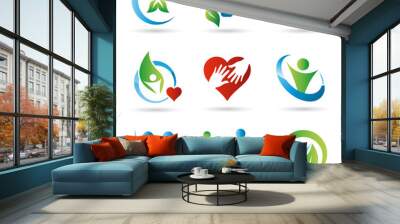 gesundheitsvorsorge logos Wall mural