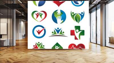 health care logos Wall mural