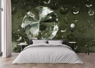 Diamant und Wassertropfen Wall mural