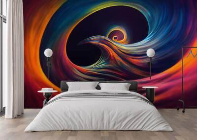 Psychedelic digital art Wall mural